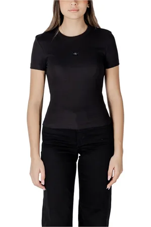 Calvin Klein Mujer, Camisetas, Negro, Talla: S