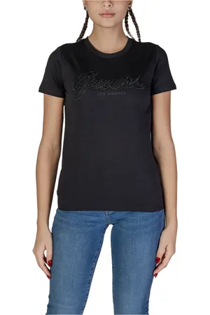 Guess Mujer, Camisetas, Negro, Talla: M