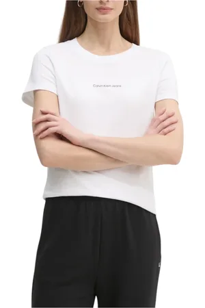 Calvin Klein Mujer, Camisetas, Blanco, Talla: L