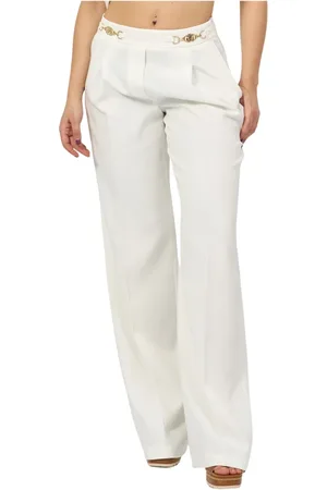 GAËLLE Mujer, Pantalones, Blanco, Talla: M