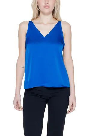 VILA Mujer, Camisetas, Azul, Talla: L