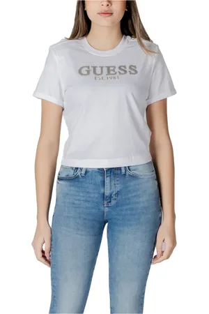 Guess Mujer, Camisetas, Blanco, Talla: M