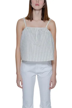 VERO MODA Mujer, Camisetas, Blanco, Talla: L