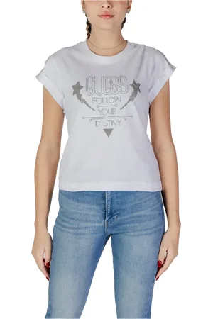 Guess Mujer, Camisetas, Blanco, Talla: L