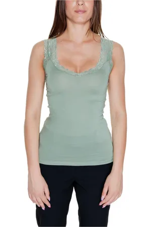 VERO MODA Mujer, Camisetas, Verde, Talla: XS
