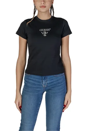 Guess Mujer, Camisetas, Negro, Talla: M