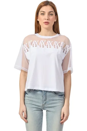Armani Exchange Mujer, Camisetas, Blanco, Talla: XS
