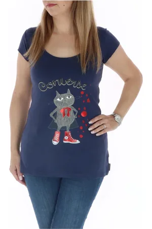 Converse Mujer, Camisetas, Azul, Talla: S