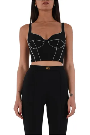 Elisabetta Franchi Mujer, Camisetas, Negro, Talla: 2XL