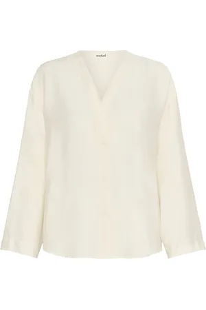 Soaked in Luxury Mujer, Blusas y Camisas, Blanco, Talla: 2XL