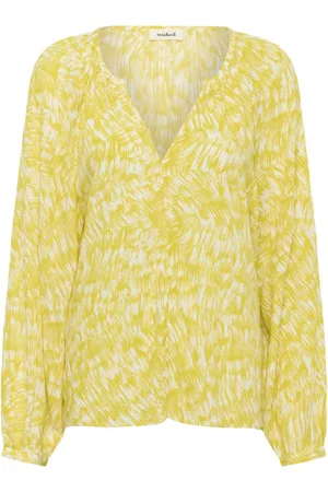 Soaked in Luxury Mujer, Blusas y Camisas, Amarillo, Talla: L