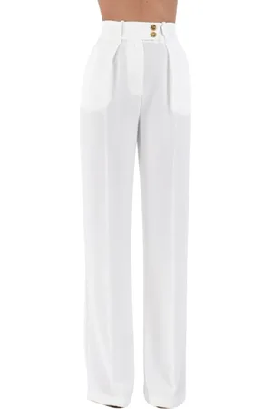 Elisabetta Franchi Mujer, Pantalones, Blanco, Talla: M