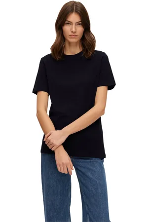 SELECTED Mujer, Camisetas, Negro, Talla: XL