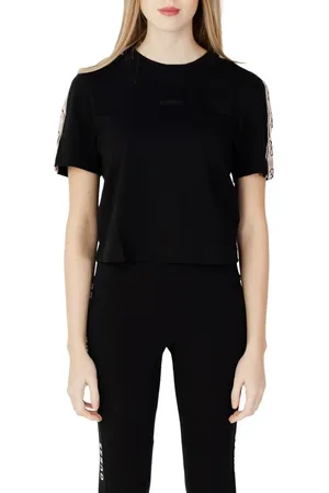 Guess Mujer, Camisetas, Negro, Talla: S