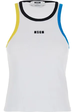 Msgm Mujer, Camisetas, Blanco, Talla: M