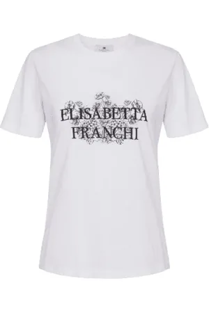 Elisabetta Franchi Mujer, Camisetas, Blanco, Talla: L