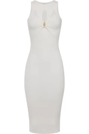 Elisabetta Franchi Mujer, Vestidos, Blanco, Talla: S