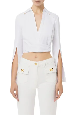 Elisabetta Franchi Mujer, Blusas y Camisas, Blanco, Talla: M