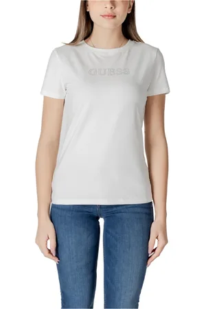 Guess Mujer, Camisetas, Blanco, Talla: M