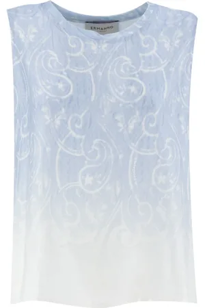 ERMANNO SCERVINO Mujer, Camisetas, Azul, Talla: L