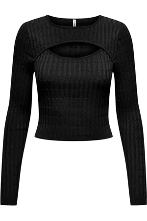 ONLY Mujer, Camisetas, Negro, Talla: M