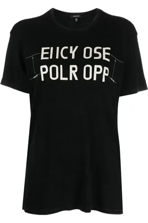 R13 Mujer, Camisetas, Negro, Talla: S