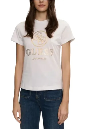 Guess Mujer, Camisetas, Blanco, Talla: S