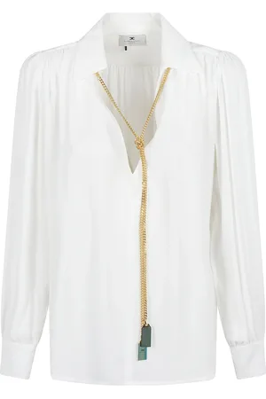 Elisabetta Franchi Mujer, Blusas y Camisas, Blanco, Talla: M