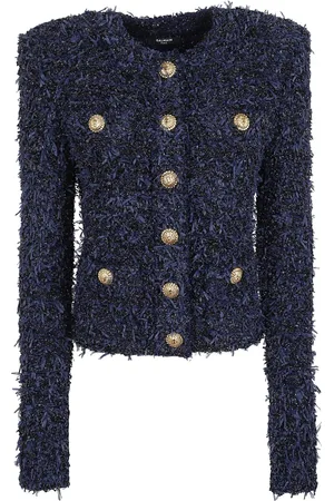 Balmain Mujer, Chaquetas, Azul, Talla: S