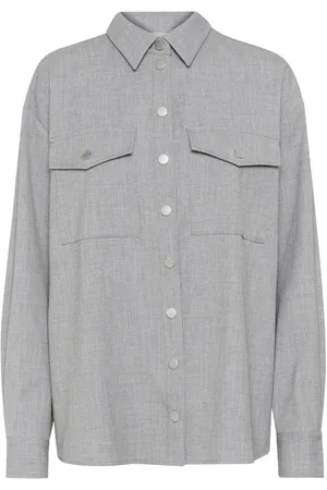 Gestuz Mujer, Blusas y Camisas, Gris, Talla: L