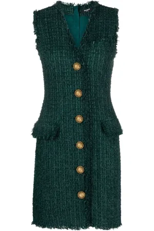 Balmain Mujer, Vestidos, Verde, Talla: S