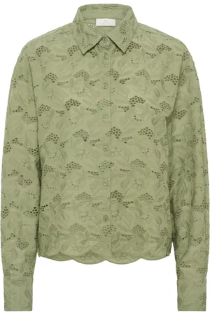 Kaffe Mujer, Blusas y Camisas, Verde, Talla: M