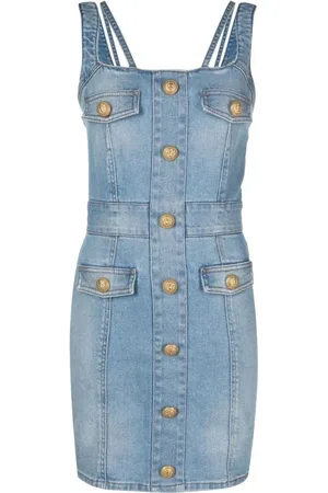 Balmain Mujer, Vestidos, Azul, Talla: S