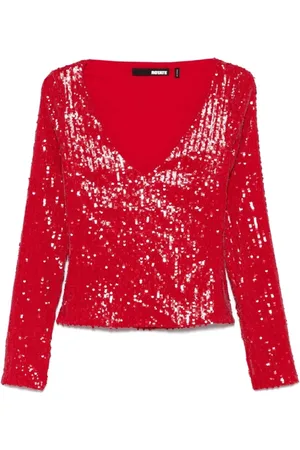 ROTATE Mujer, Blusas y Camisas, Rojo, Talla: M