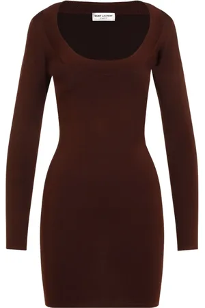 Saint Laurent Mujer, Vestidos, Marrón, Talla: S