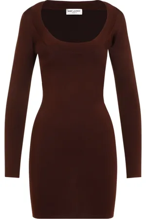 Saint Laurent Mujer, Vestidos, Marrón, Talla: M