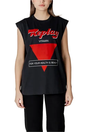 Replay Mujer, Camisetas, Negro, Talla: S