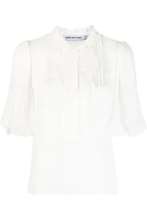 Self-Portrait Mujer, Blusas y Camisas, Blanco, Talla: 3XS