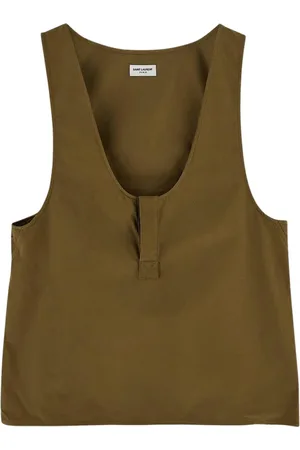 Saint Laurent Mujer, Camisetas, Verde, Talla: S