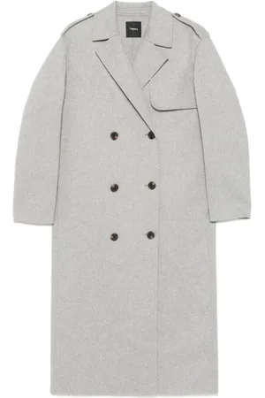 THEORY Mujer, Abrigos, Gris, Talla: M