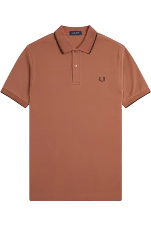 Fred Perry Hombre, Camisetas, Naranja, Talla: M