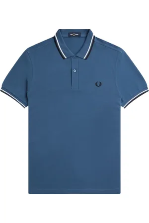 Fred Perry Hombre, Camisetas, Azul, Talla: L