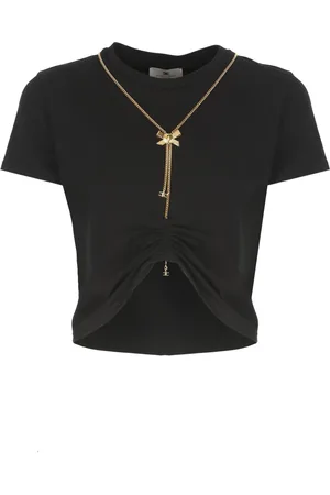 Elisabetta Franchi Mujer, Camisetas, Negro, Talla: M