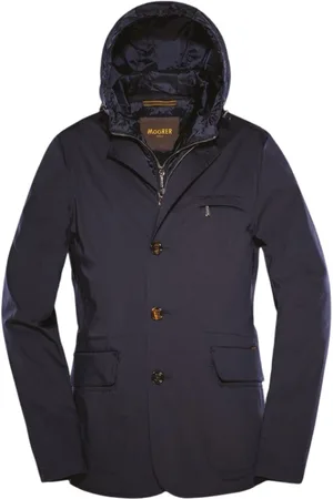 MOORER Hombre, Chaquetas, Azul, Talla: M