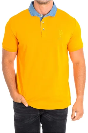 U.S. Polo Assn. Hombre, Camisetas, Amarillo, Talla: S
