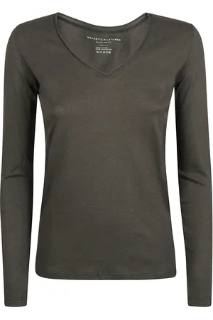 Majestic Mujer, Camisetas, Verde, Talla: M