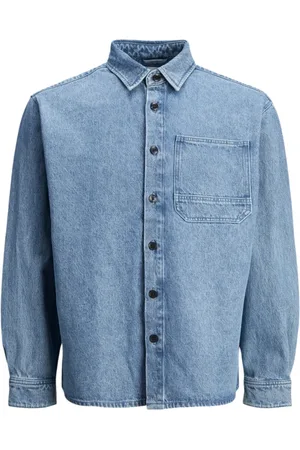 JACK & JONES Hombre, Camisas, Azul, Talla: L