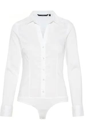 VERO MODA Mujer, Camisetas, Blanco, Talla: S