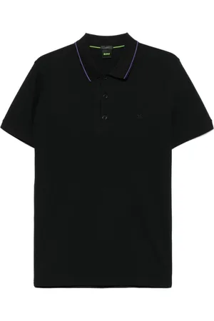 HUGO BOSS Hombre, Camisetas, Negro, Talla: L