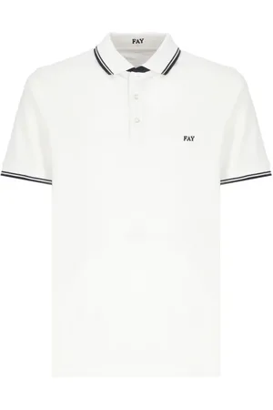 FAY Hombre, Camisetas, Blanco, Talla: L